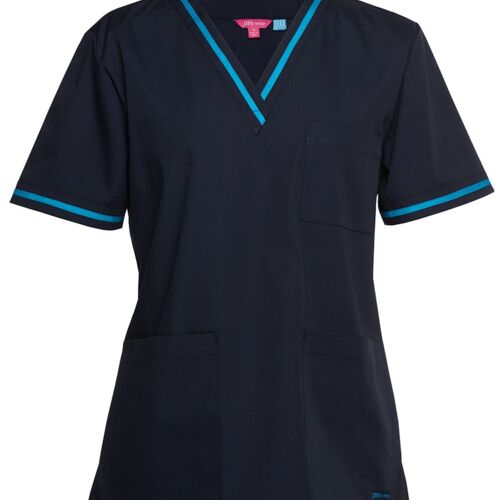 JB's  CONTRAST LADIES SCRUBS TOP Thumbnail